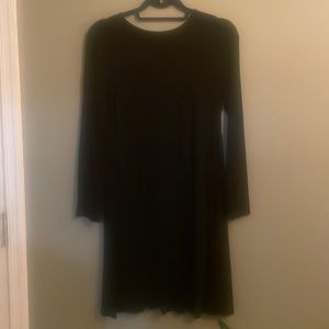 Old Navy black crew neck long sleeve dress
